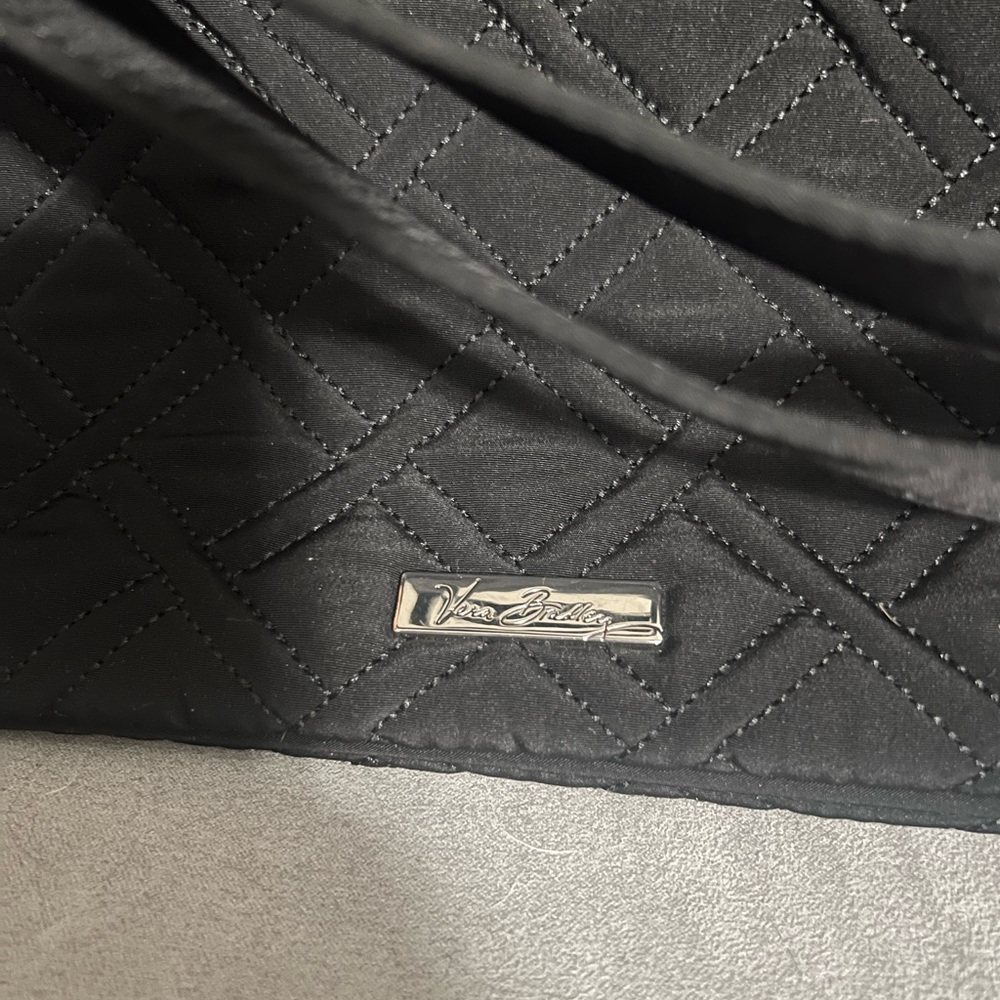 Vera Bradley Black Quilted Tote with Detachable Convertible Crossbody Strap - Picture 6 of 13
